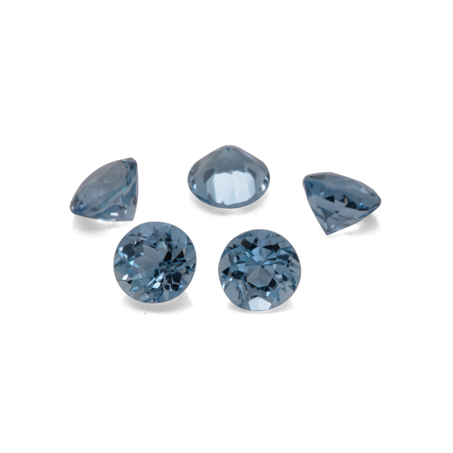 Aquamarin - AA, rund, 2,5x2,5 mm, 0,05-0,07 ct, Nr. A99019