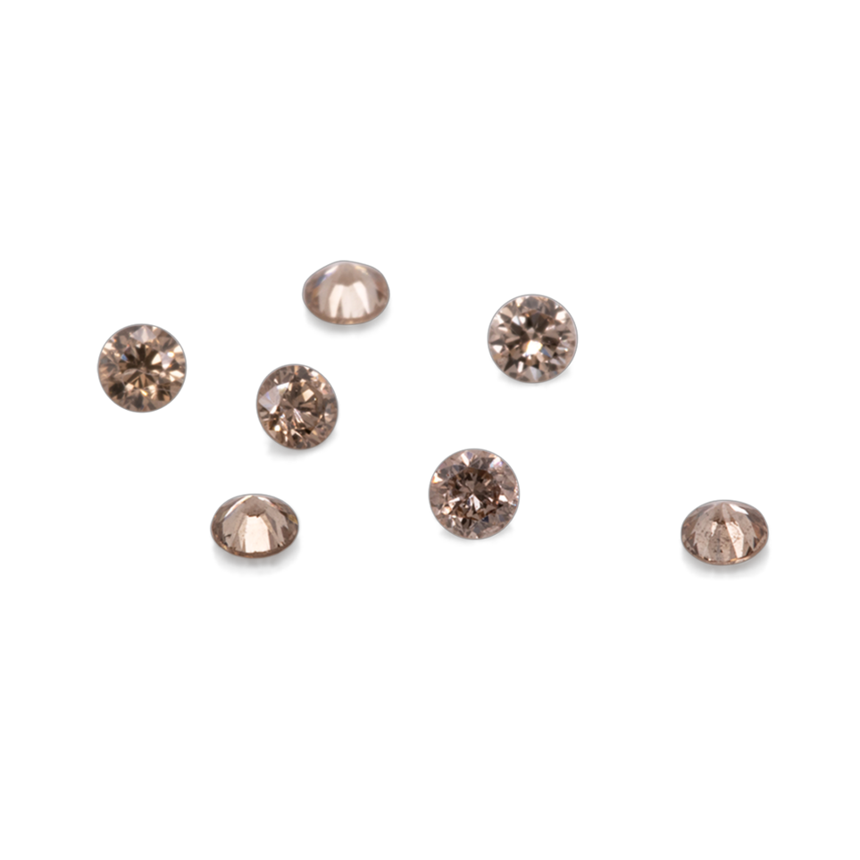 Diamant - braun, rund, 1.3x1.3 mm, 0.01 ct, Nr. D11044