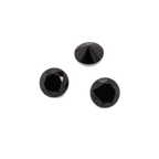 Diamond - black, non-transparent, round, 1.8mm, approx. 0.025 ct, No. D11059