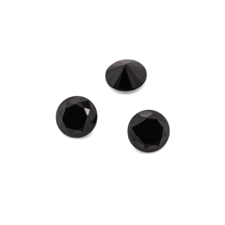 Diamant - schwarz, nicht transparent, rund, 1,8mm, ca. 0,025 ct, Nr. D11059