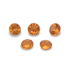 Mandarin Garnet - light orange, round, 1.5x1.5 mm, 0.02-0.03 ct, No. MG28002