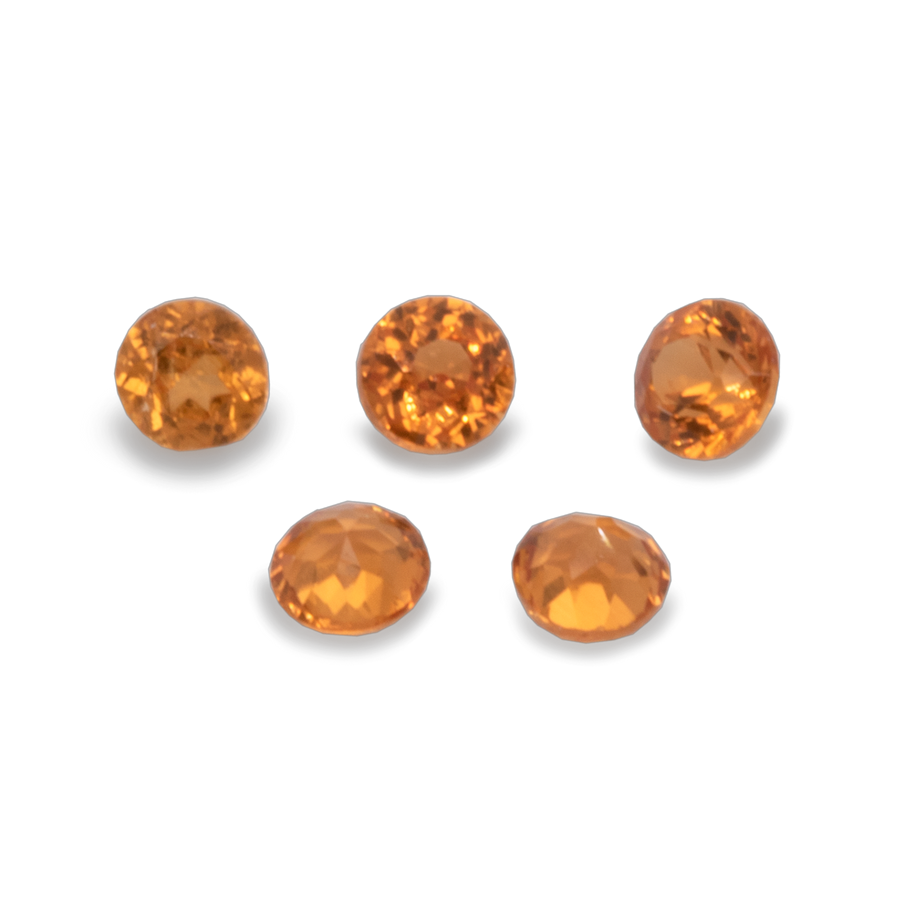 Mandarin Granat - hell orange, rund, 1,5x1,5 mm, 0,02-0,03 ct, Nr. MG28002