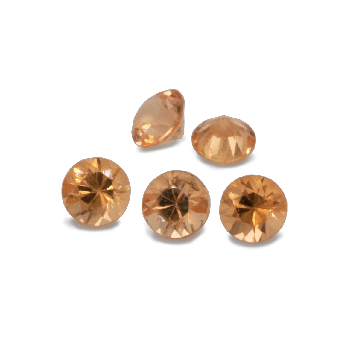 Mandarin Granat - hell orange, rund, 1,5x1,5 mm, 0,02-0,03 ct, Nr. MG28003