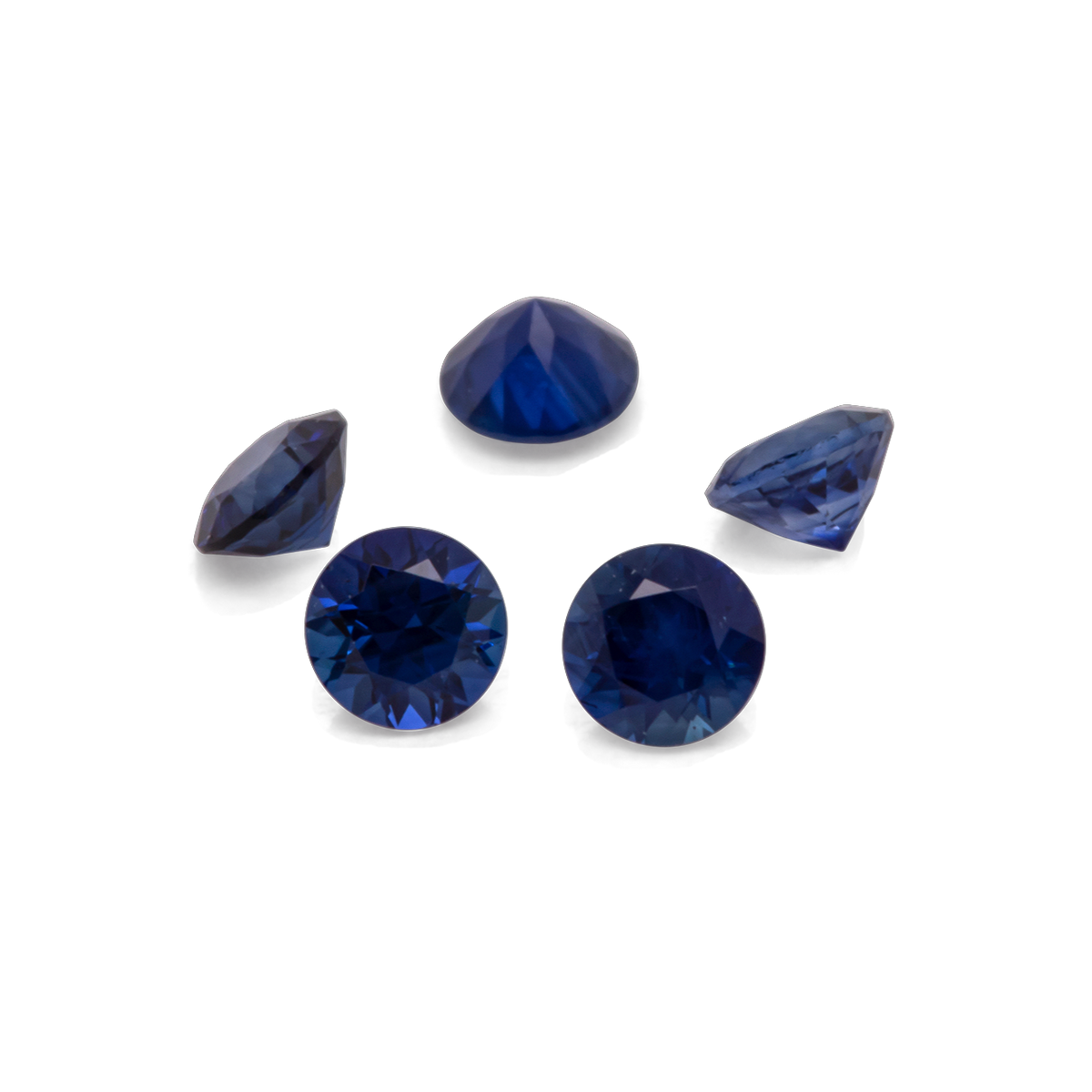 Sapphire - blue, round, 2x2 mm, 0.04 ct, No. XSR11153