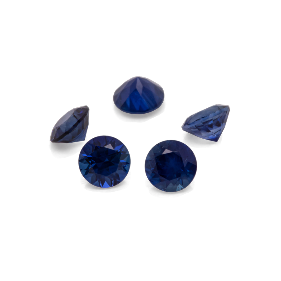 Saphir - blau, rund, 2x2 mm, 0.04 ct, Nr. XSR11153