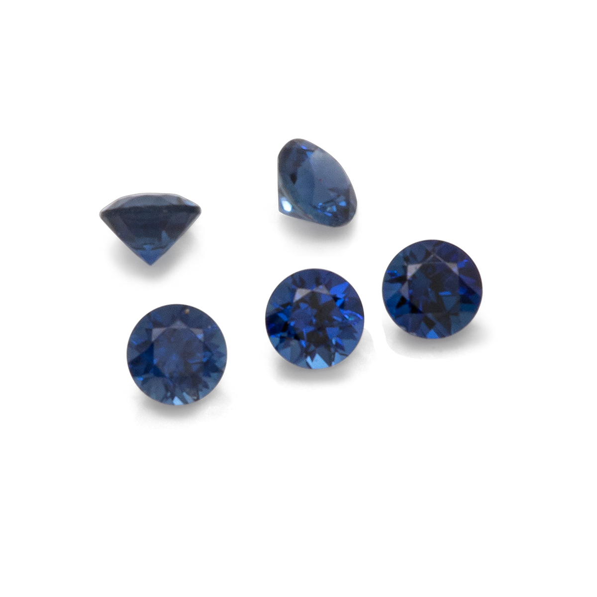 Sapphire - blue, round, 1x1 mm, 0.005 ct, No. XSR11110