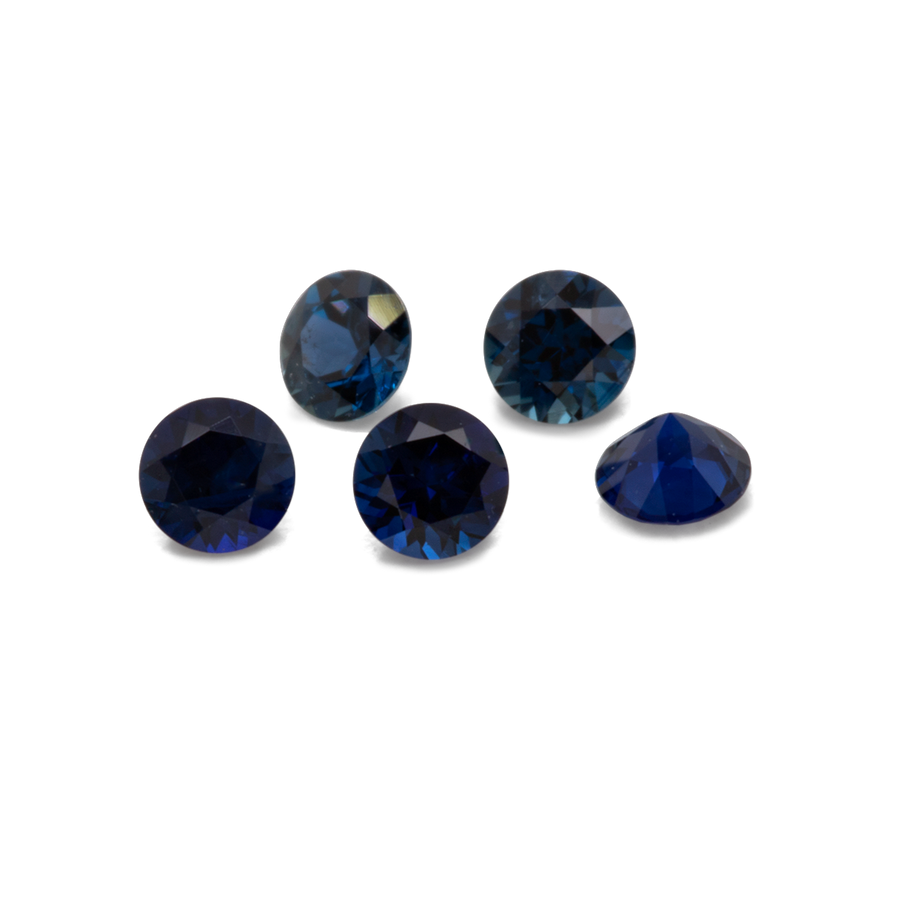 Saphir - dunkel blau, rund, 2x2 mm, ca. 0,04 ct, Nr. XSR11112