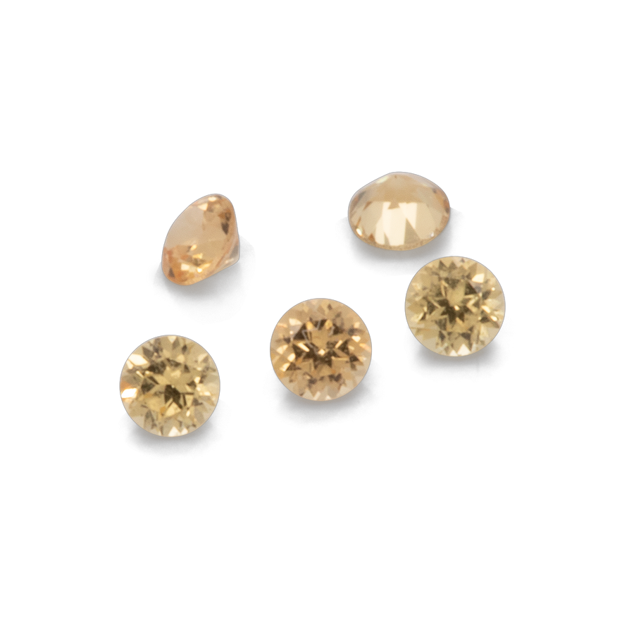 Saphir - gelb, rund, 1x1 mm, ca. 0,005 ct, Nr. XSR11104