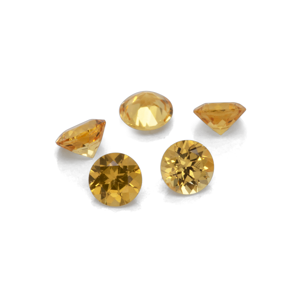 Saphir - gelb, rund, 2.25x2.25 mm, 0.06 ct, Nr. XSR11244