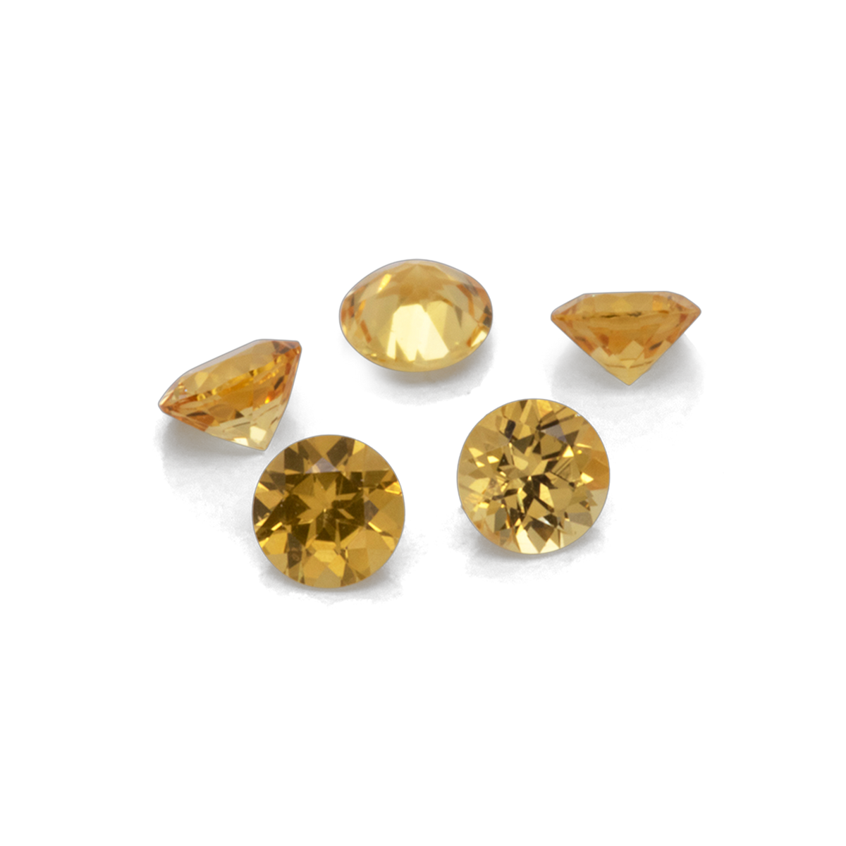 Saphir - gelb, rund, 2.25x2.25 mm, 0.06 ct, Nr. XSR11244