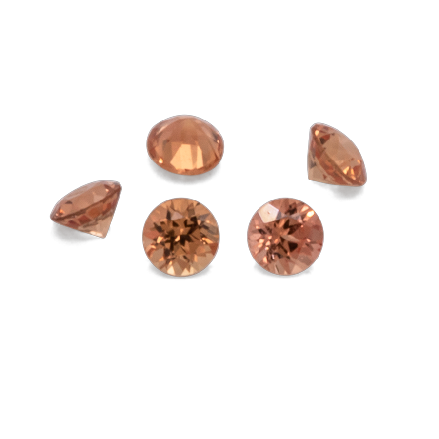 Saphir - gelb&orange, rund, 1x1 mm, 0.005 ct, Nr. XSR11177
