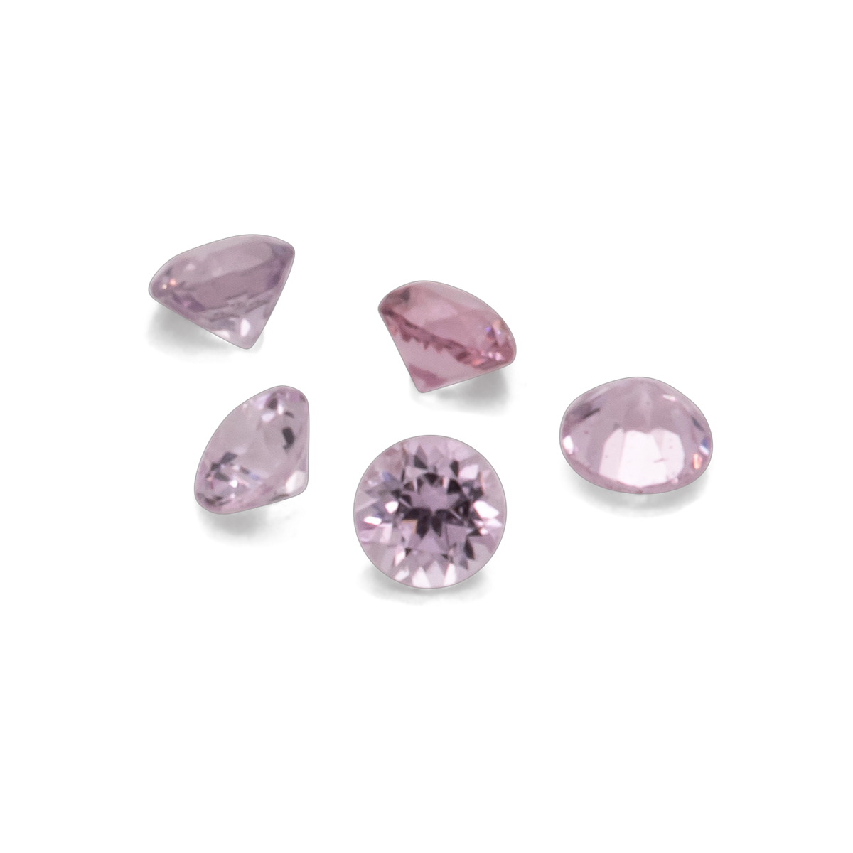Sapphire - light pink, round, 1x1 mm, 0.005 ct, No. XSR11180