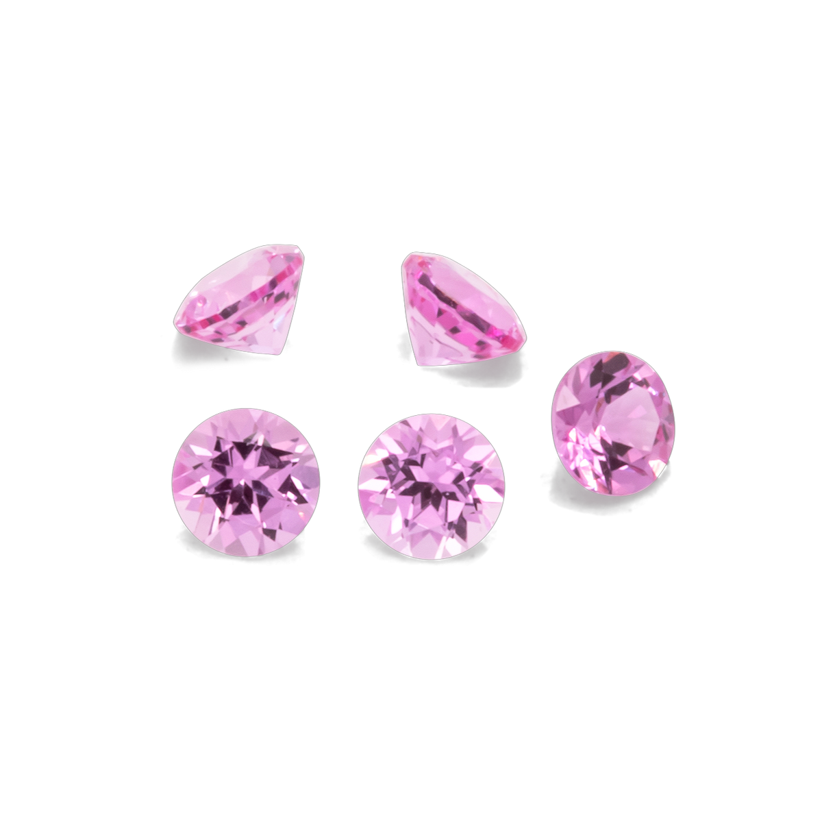 Sapphire - purple & light pink, round, 2x2 mm, 0.04 ct, No. XSR11129