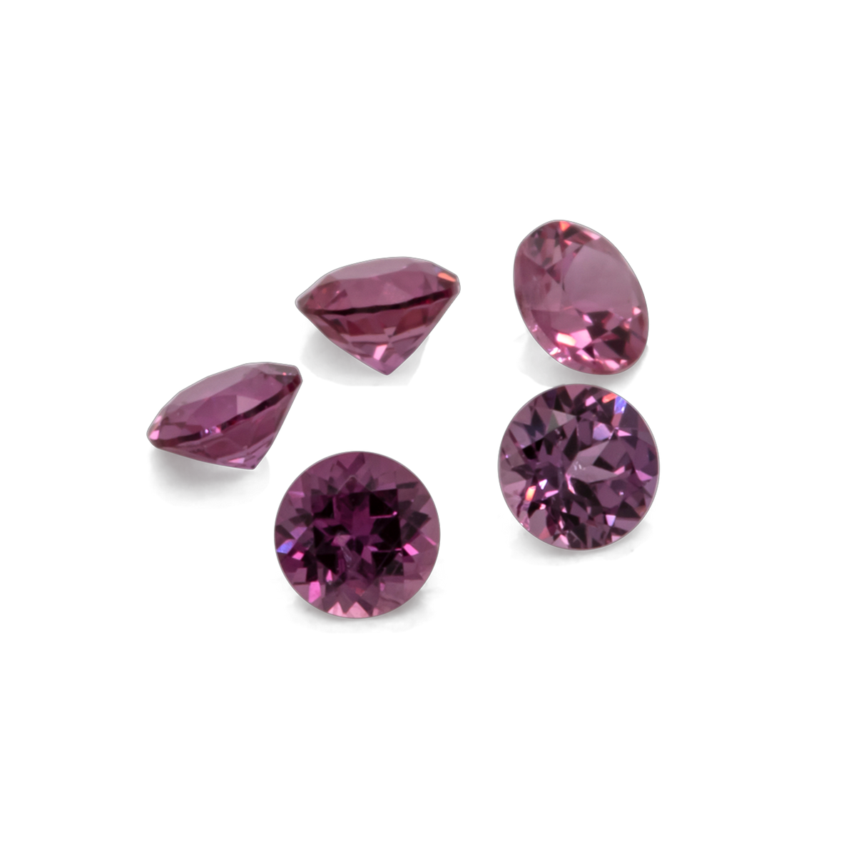 Sapphire - purple&pink, round, 2x2 mm, 0.04 ct, No. XSR11162