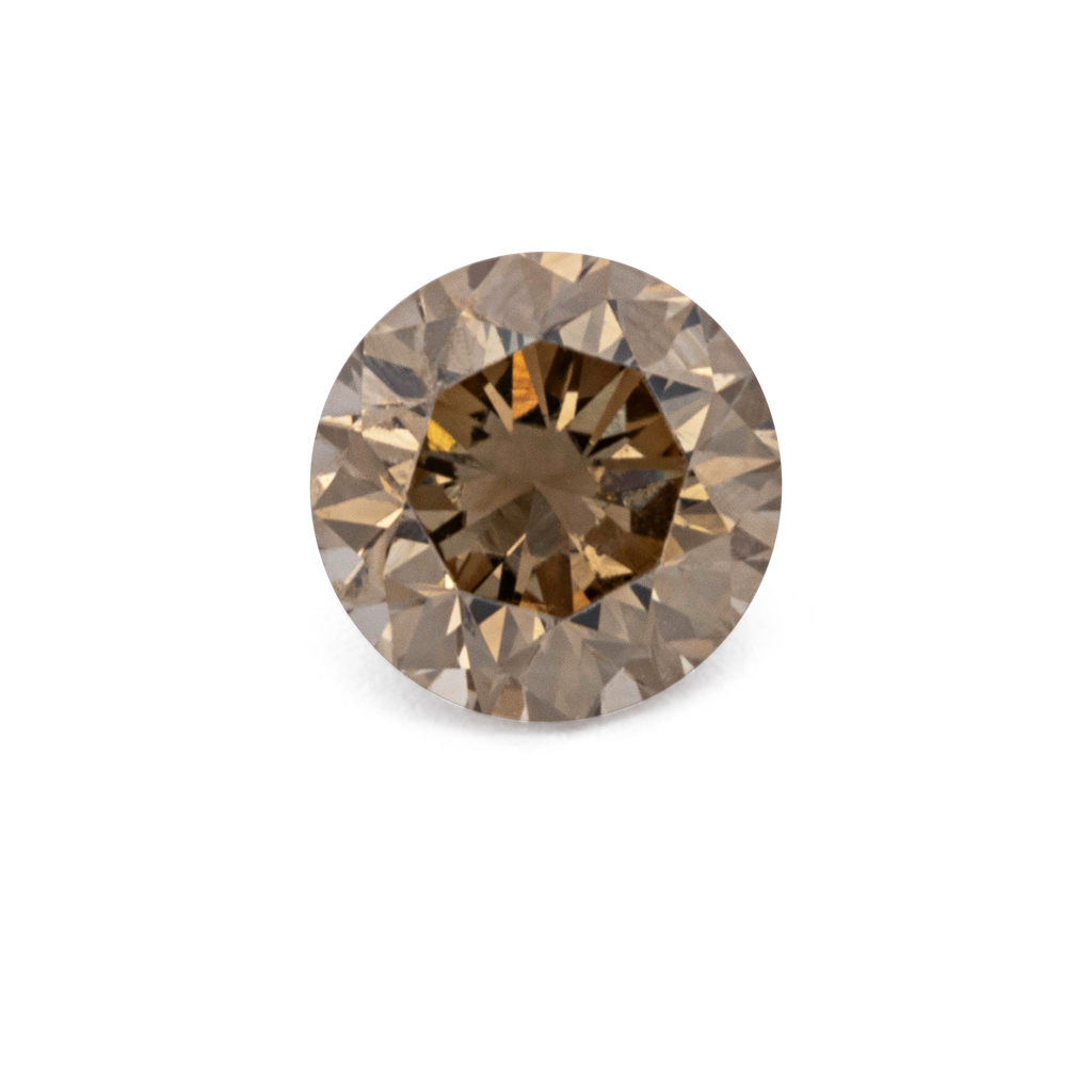 Diamond - champagne, round, 2.7x2.7 mm, 0.75 ct, No. D11111
