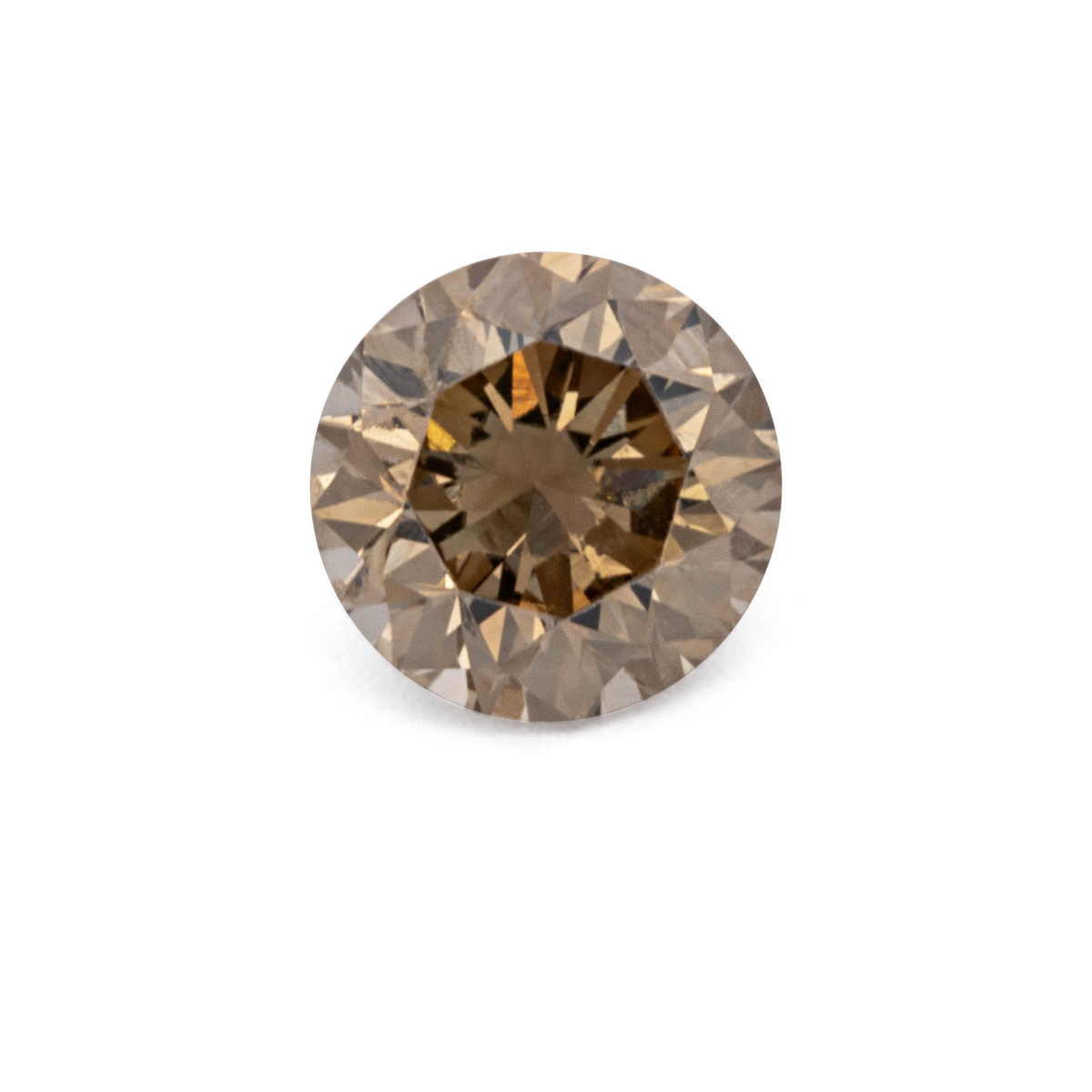 Diamond - champagne, round, 2.8x2.8 mm, 0.85 ct, No. D11112