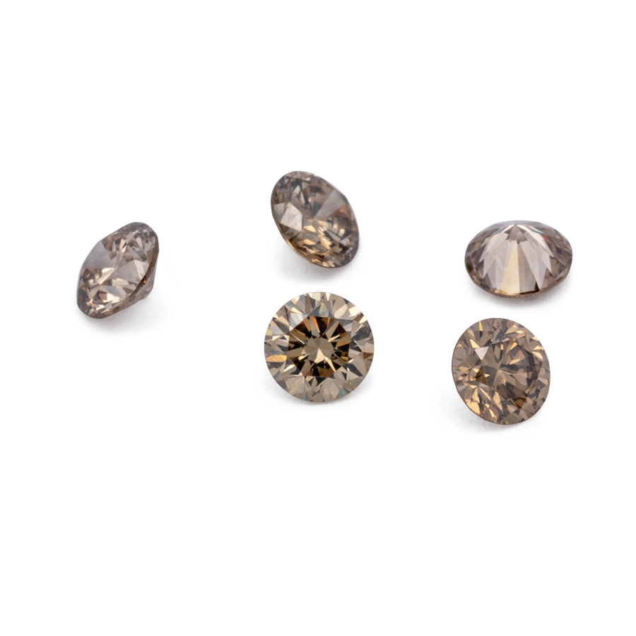 Diamant - champagner, rund, 1.9x1.9 mm, 0.025 ct, Nr. D11103