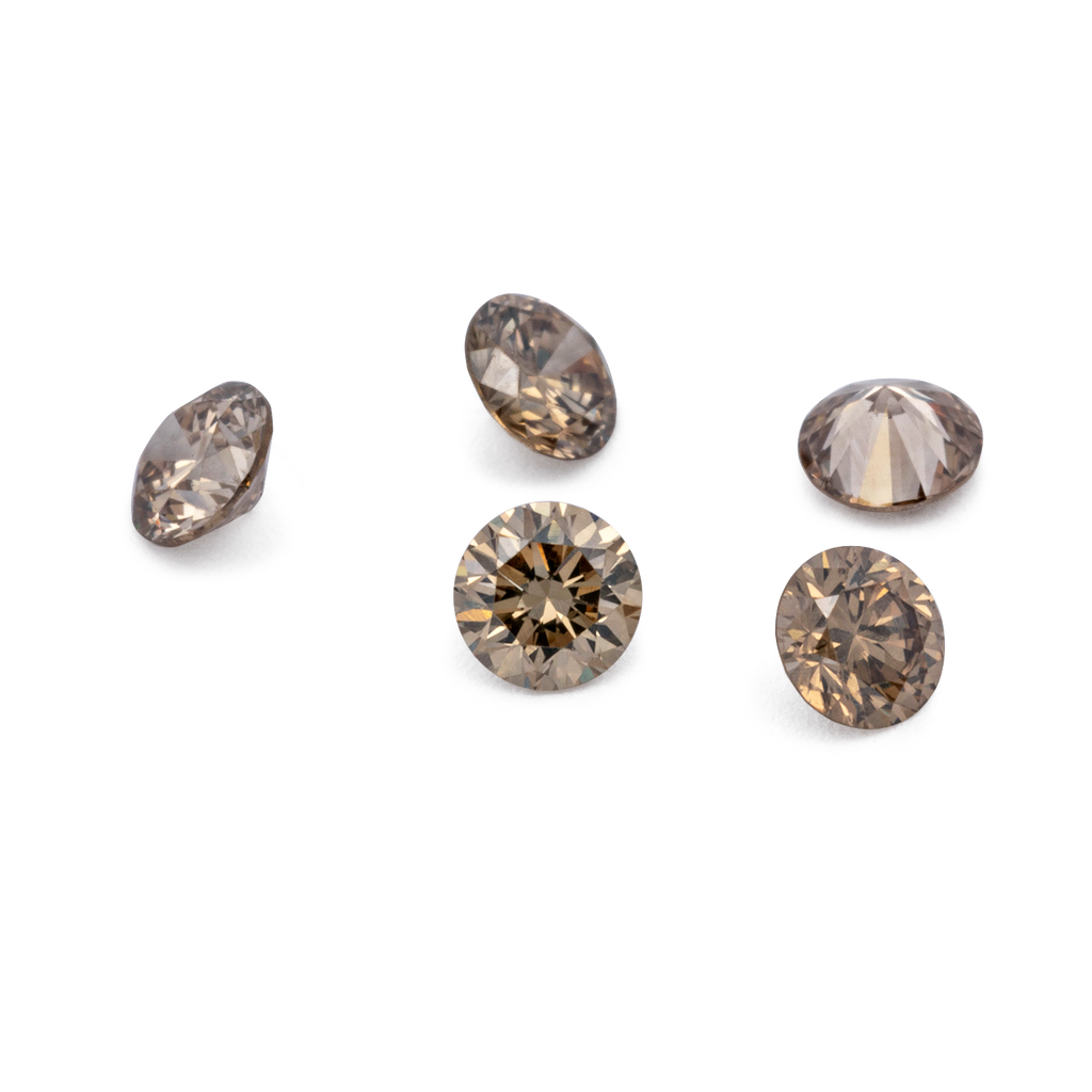 Diamant - champagner, rund, 2.0x2.0 mm, 0.03 ct, Nr. D11104