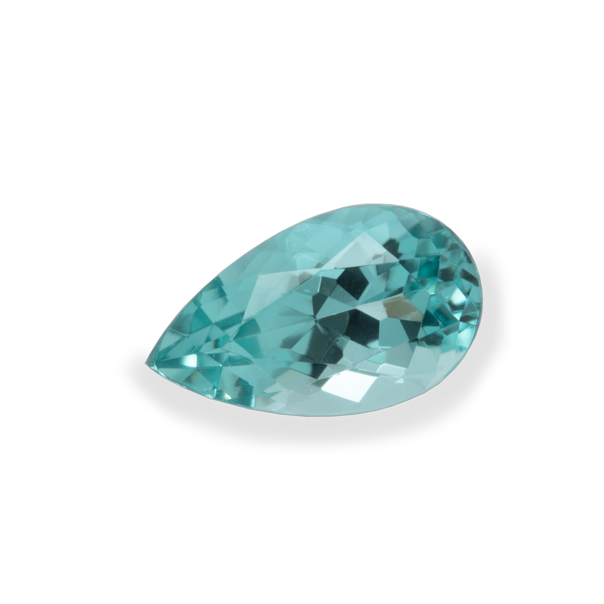 Paraiba Tourmaline - blue/green, pear, 8x4.7 mm, 0.81 ct, No. PT80001