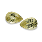 Chrysoberyl Pair - yellow, pear, 12x8 mm, 6.92 ct, No. CHB12001