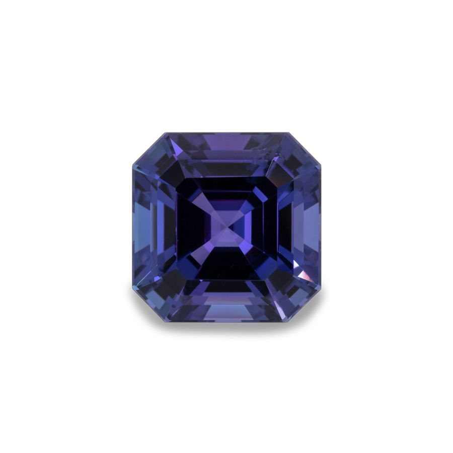 Tansanit - AAA, asscher, 12x12 mm, 8,56 ct, Nr. TZ22003