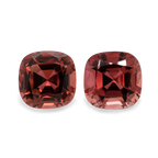 Tourmaline Pair - red, cushion, 11.8x11.8 mm, 13.81 ct, No. TR99001