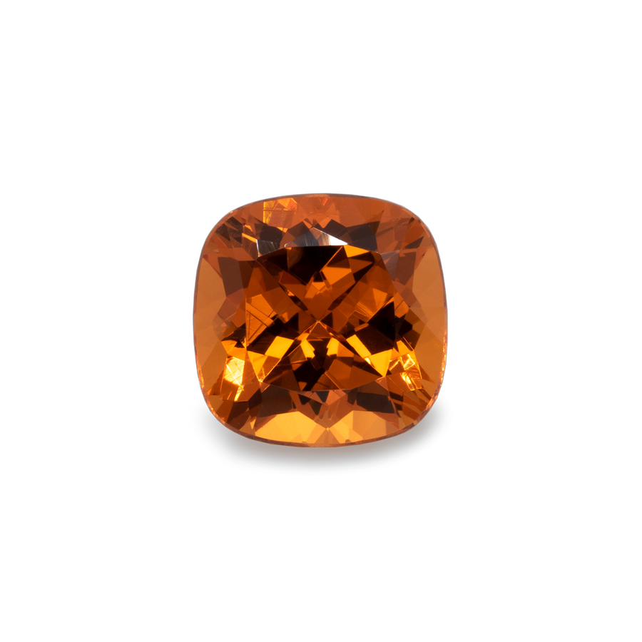 Mandarin Granat - orange, antik, 9x9 mm, 4,36 ct, Nr. MG12002