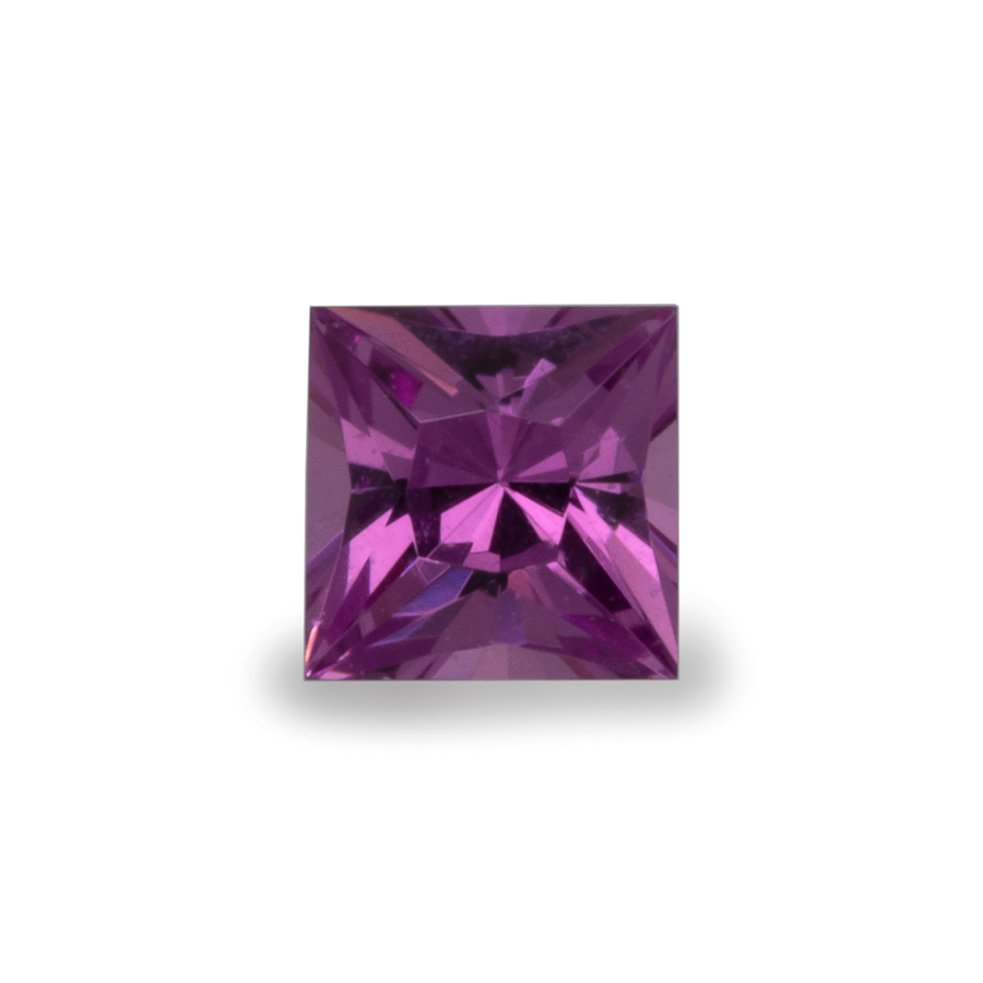 Royal Purple Garnet - purple, rectangle, 2.5x2.5 mm,  0.07-0.11 ct, No. RP26001