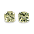 Chrysoberyll Paar - gelb, antik, 6,5x6,5 mm, 4,59 ct, Nr. CHB15001