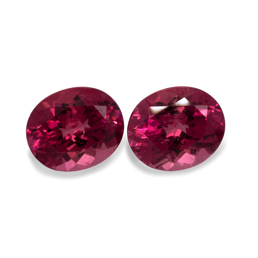 Turmalin Paar - pink, oval, 12x10 mm, 10,00 ct, Nr. TR10601