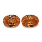 Mandarin Garnet Pair - light orange, oval, 7x5mm, 1.95-2.20 ct, No. MG24003