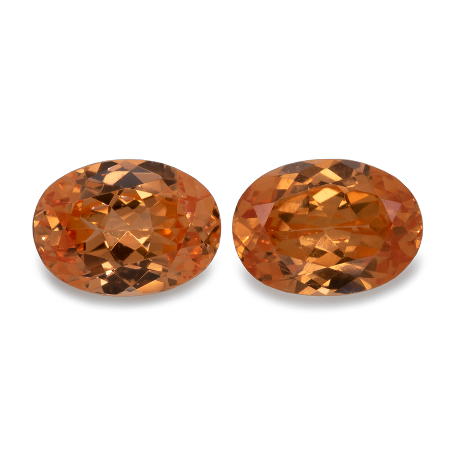 Mandarin Granat Paar - hell orange, oval, 7x5mm, 1,95-2,20 ct, Nr. MG24003