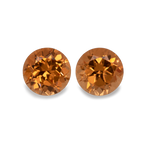Mandarin Garnet Pair - light orange, round, 5x5 mm, 1.20-1.28 ct, No. MG23003