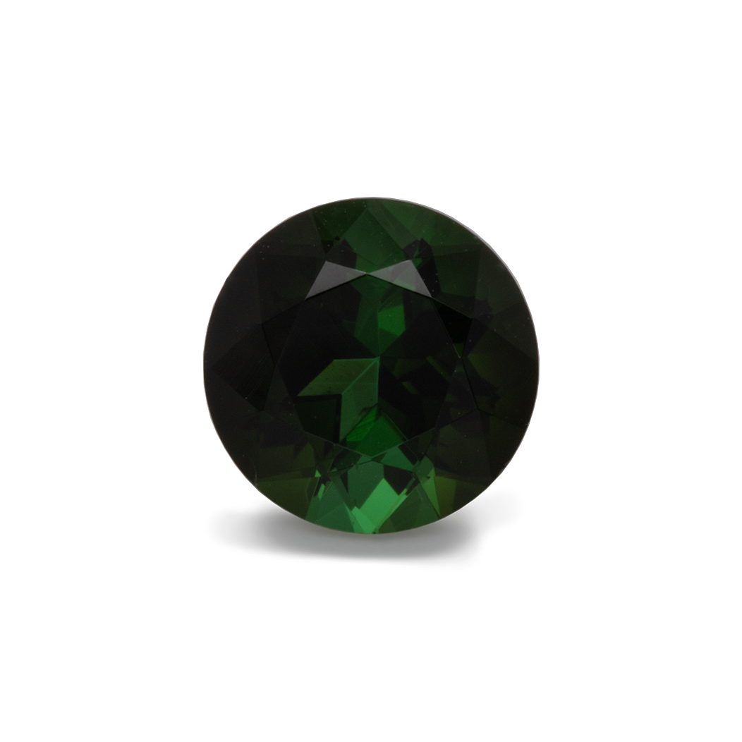 Turmalin - grün, rund, 7x7 mm, 1.39 ct, Nr. TR10148
