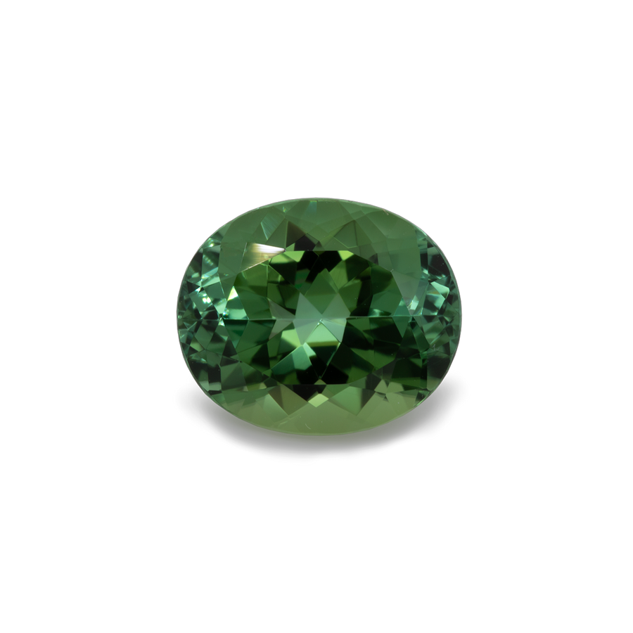 Turmalin - grün, oval, 12x10 mm, 4,97 ct, Nr. TR99801