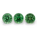 Tsavorite -  green, round, 3x3 mm, 0.11-0.14 ct, No. TS33003