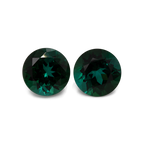 Tourmaline Pair - green, round, 9x9 mm, 5.77 ct, No. TR99808