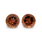 Tourmaline Pair - brown, round, 5.6x5.6 mm, 1.17 ct, No. TR10188