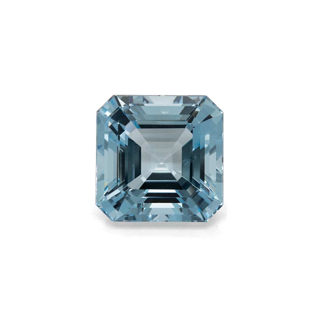 Aquamarin - AA, asscher, 13x13 mm, 9,82 ct, Nr. A97001