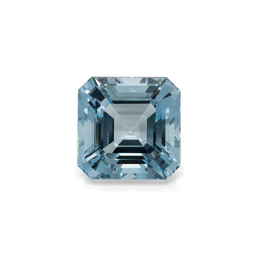Aquamarin - AA, asscher, 13x13 mm, 9,82 ct, Nr. A97001
