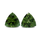 Tourmaline Pair - green, trillion, 10x10 mm, 6.00 ct, No. TR99010