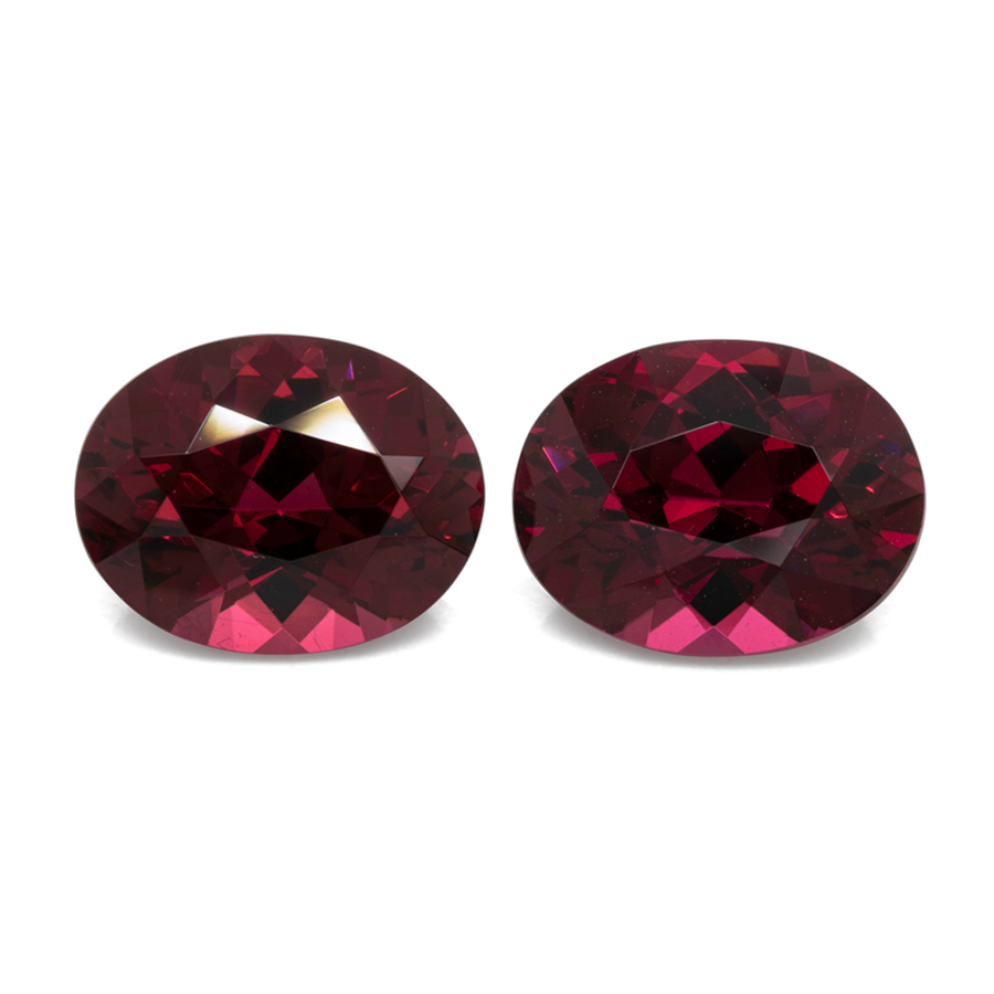 Rhodolith Paar - rot, oval, 9x7 mm, 4,62 ct, Nr. RD92001