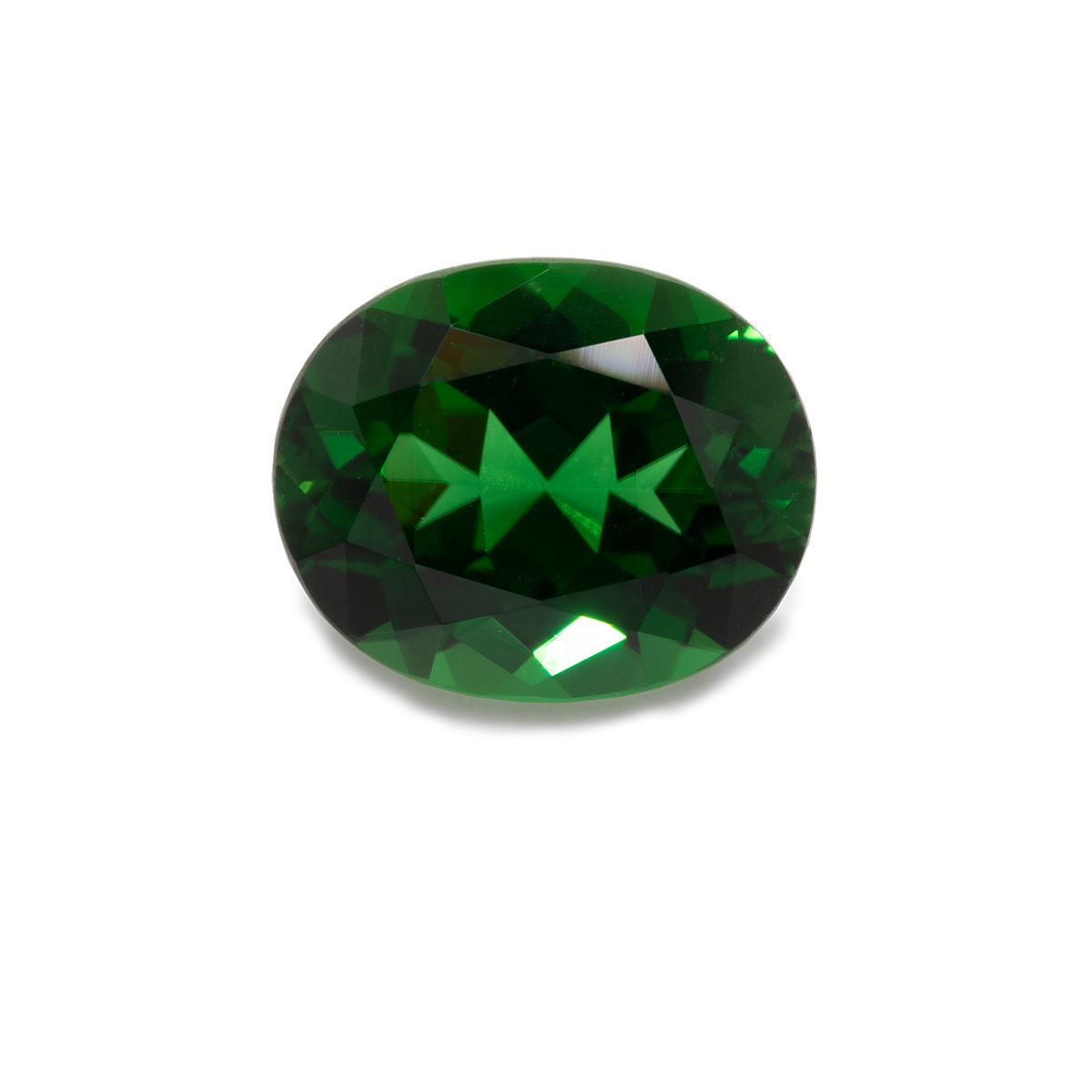 Chrom Turmalin - grün, oval, 10x8,2 mm, 2,88 ct, Nr. TR42001