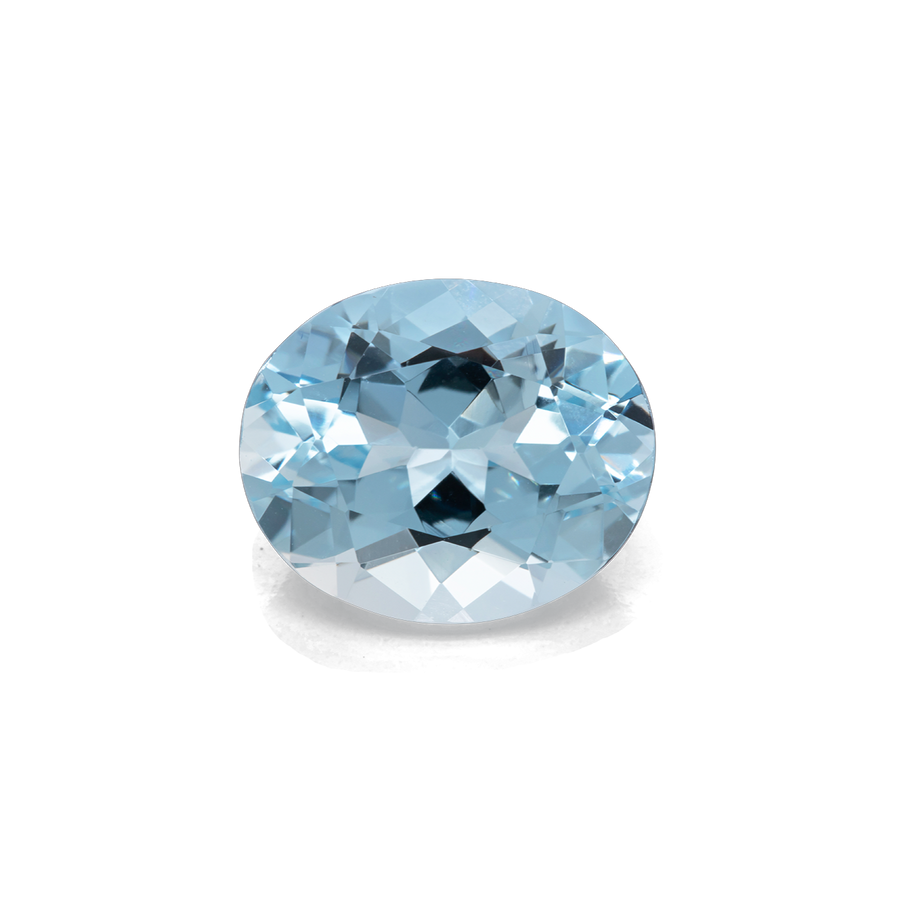 Aquamarine - AA, oval, 12x10 mm, 4.28 - 4.60 ct, No. A99026