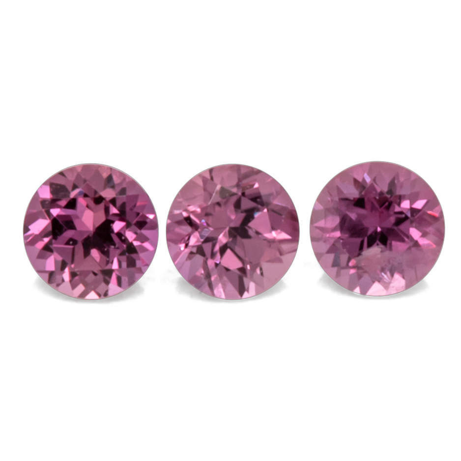 Saphir - rot & pink, rund, 2x2 mm, 0.04 ct, Nr. XSR11172