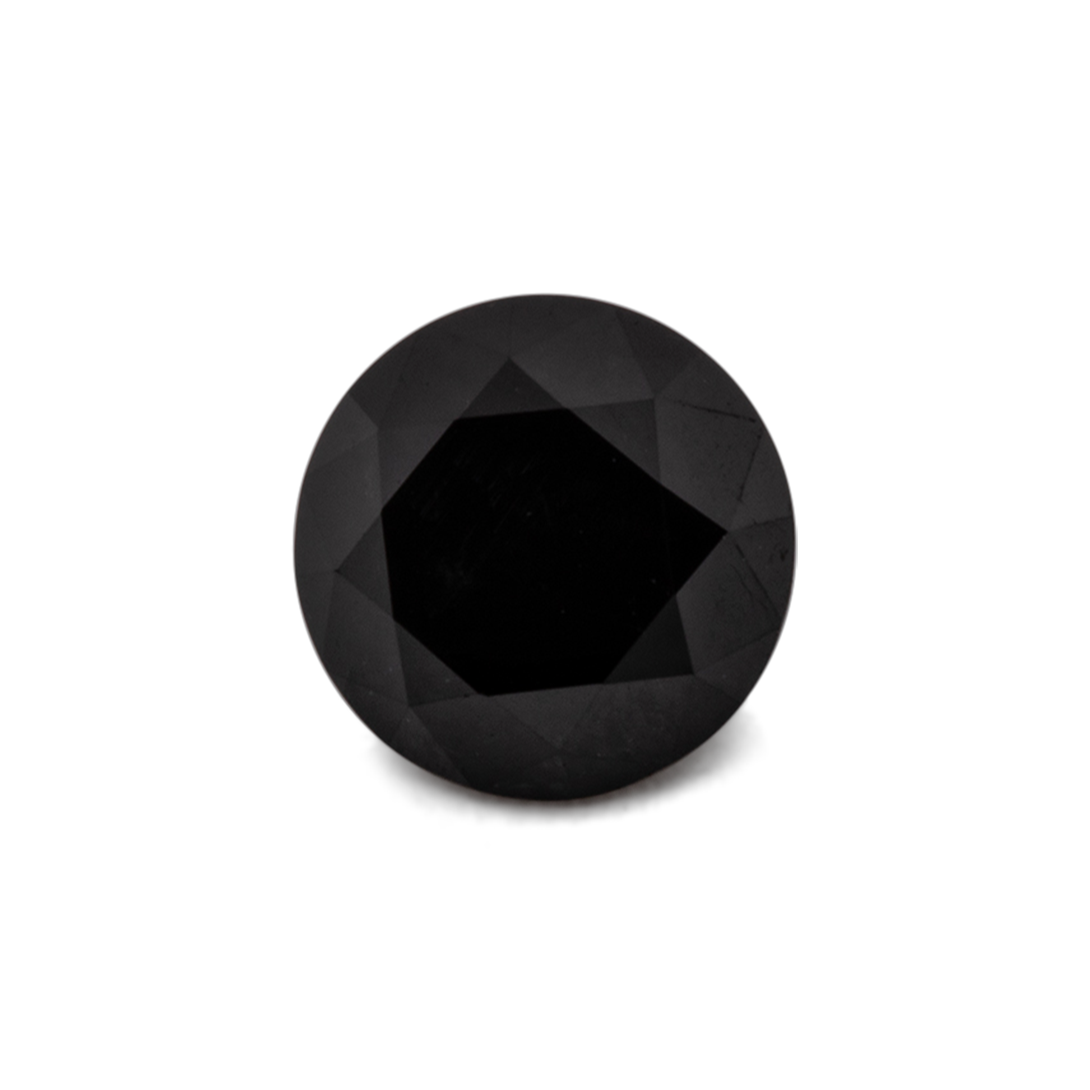 Diamond - black, non-transparent, round, 4.2mm, approx. 0.4 -0.5 ct, No. D11061