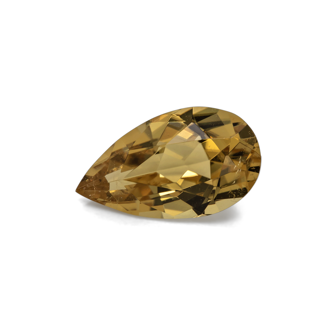 Tourmaline - yellow, pear, 8.9x5.1 mm, 0.93 ct, No. TR101322
