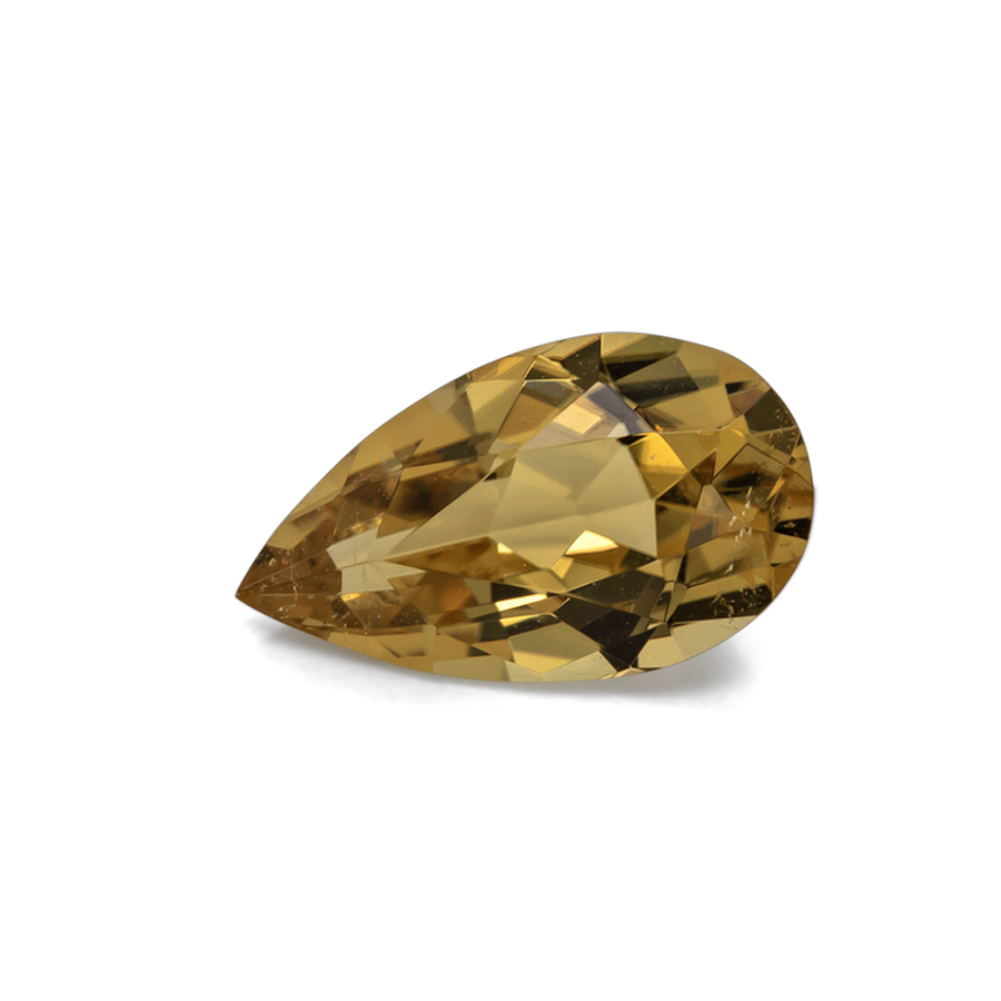 Tourmaline - yellow, pear, 8.9x5.1 mm, 0.93 ct, No. TR101322