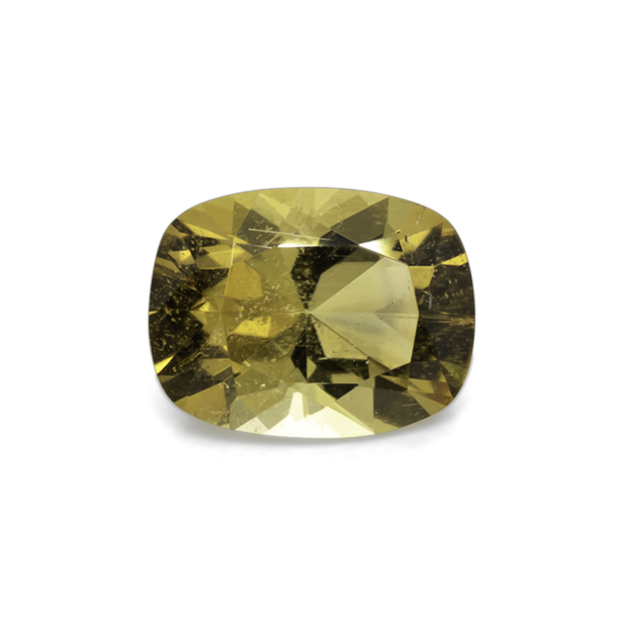 Tourmaline - yellow, cushion, 7.9x6.1 mm, 1.25 ct, No. TR101323