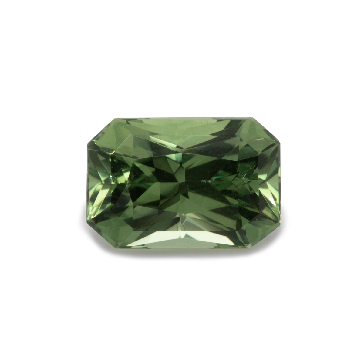 Sapphire - green, octagon, 6x4 mm, 0.75-0.80 ct, No. SR10003